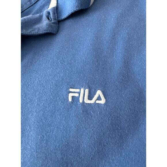 FILA PERFORMA Polo Blue Short Sleeve Collar Shirt Size Large - Picture 5 of 9